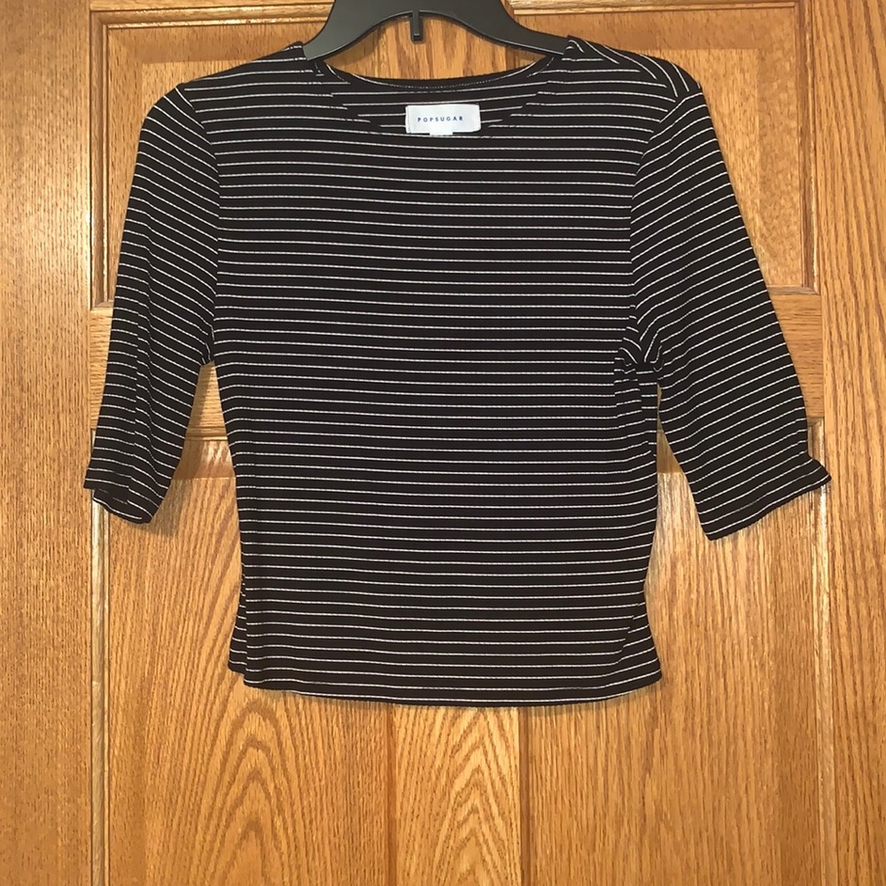 Popsugar Women’s 3/4 Sleeve Cropped Shirt